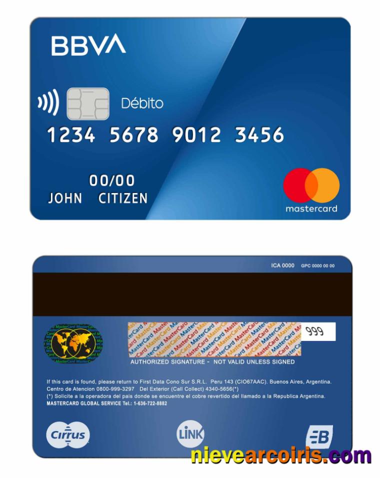 Argentina BBVA Bank mastercard